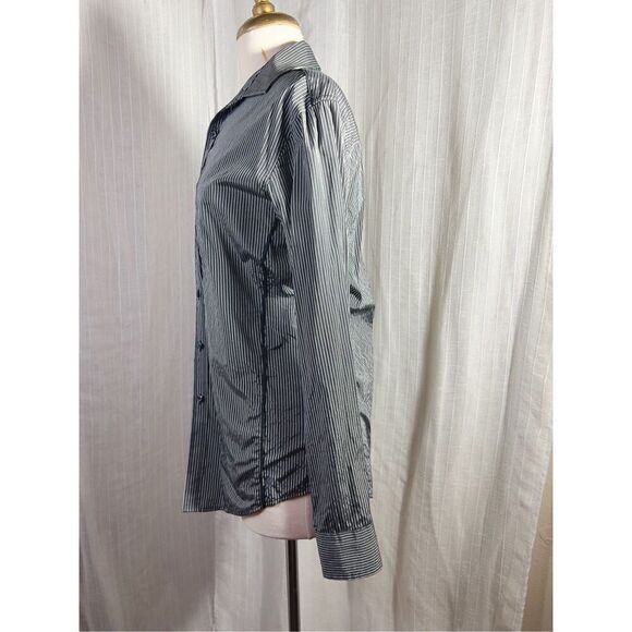 INC Men's Button Down Dark Striped Dress Shirt - Size S - Picture 3 of 5